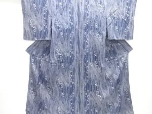 アンティーク　絽木目模様着物